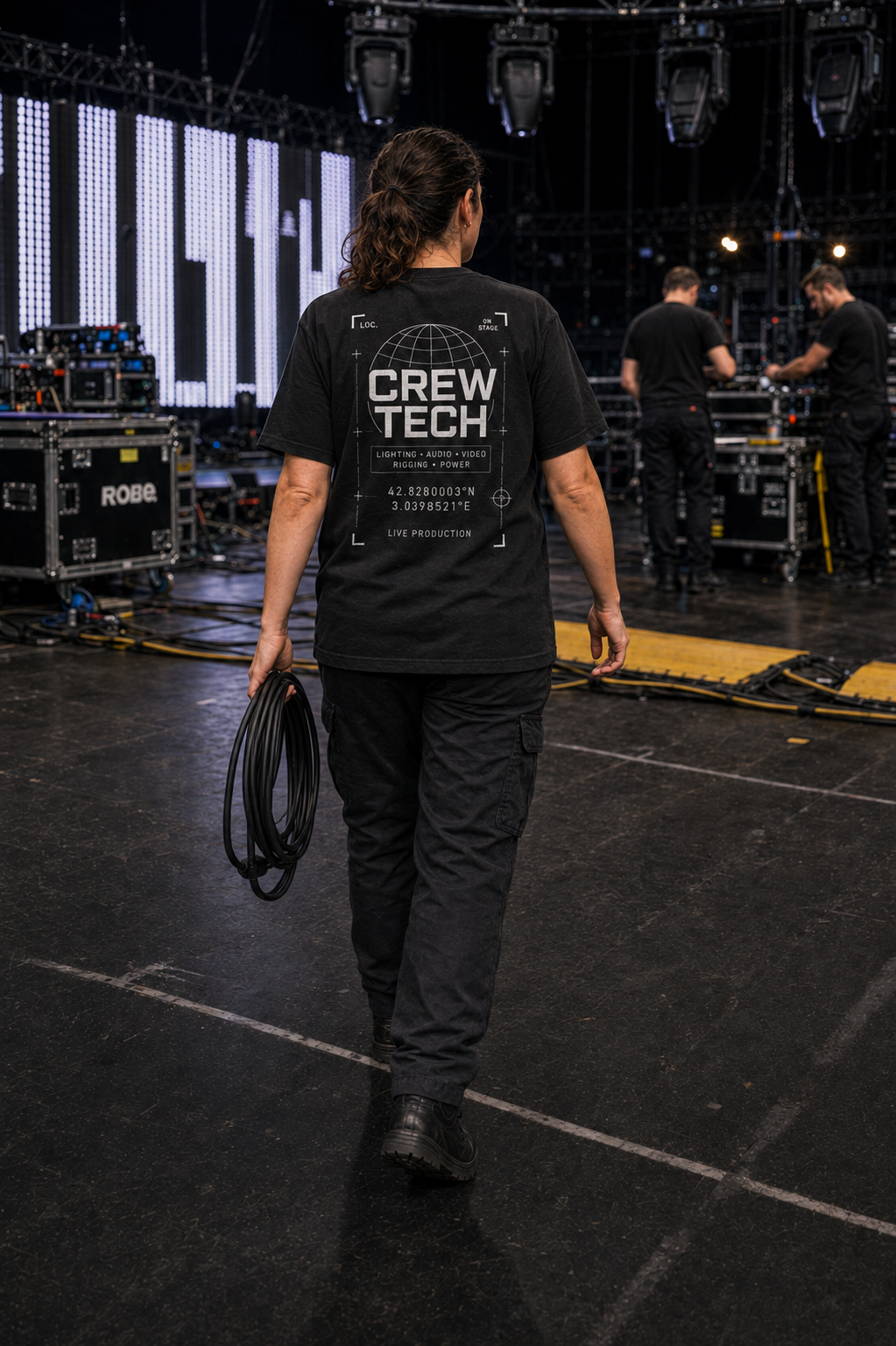 Crew Tech // CT-01 – Streetwear Edition - T-shirt Unisexe Noir