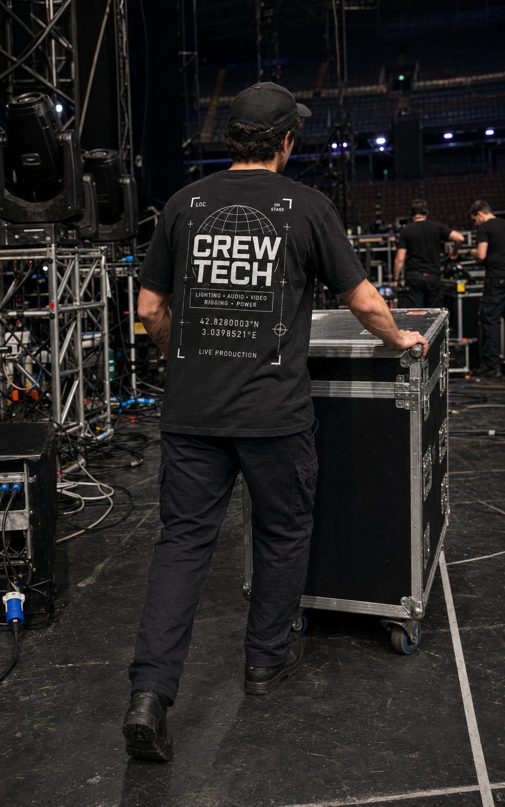 Crew Tech // CT-01 – Streetwear Edition - T-shirt Unisexe Noir
